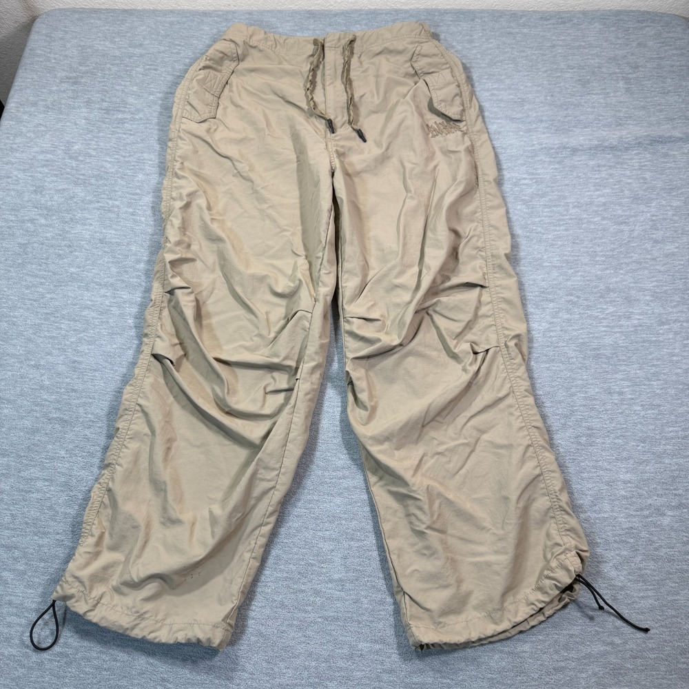 Emage Cargo Pants Men S Tan Drawstring Hem Utility‎ Pockets Streetwear Fit